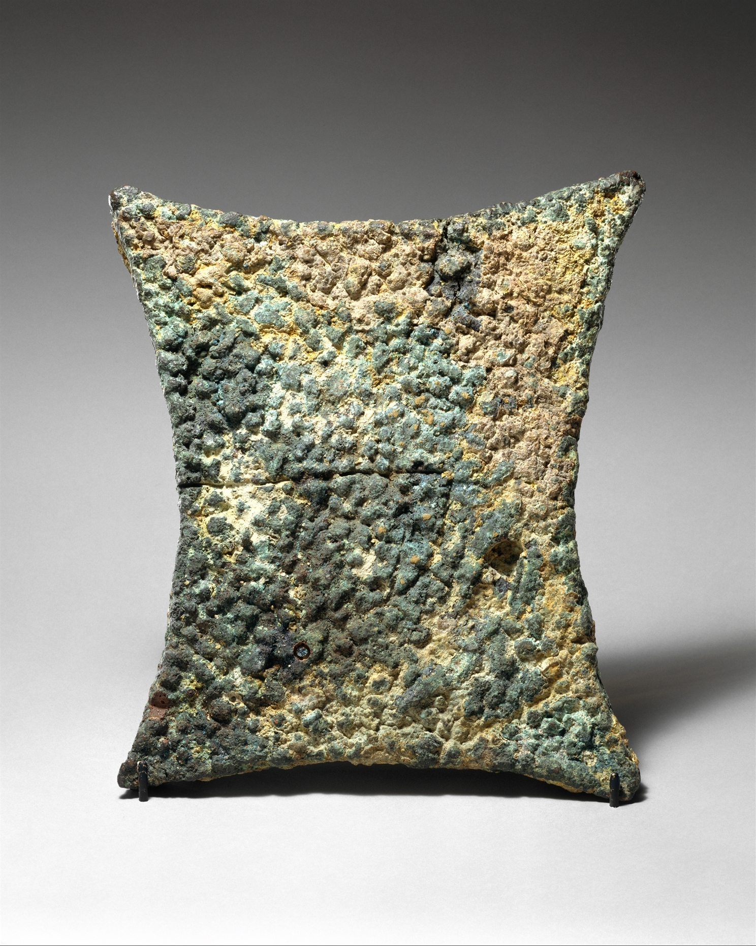 Bronze-age copper ingot from Cyprus on display